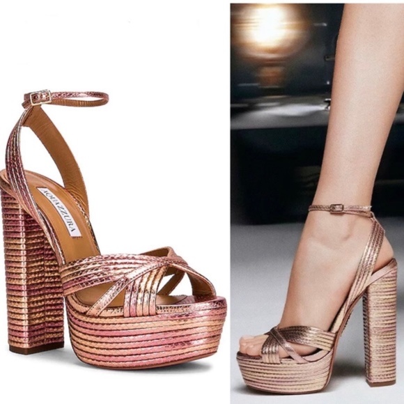 NBW Sundance Snake-Embossed Platform Sandals Color: PARADISE PINK (SOLD OUT) - Picture 10 of 13